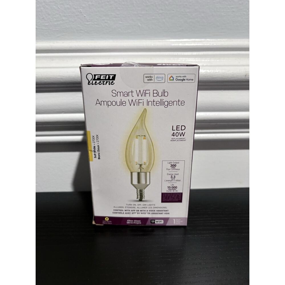 Feit Electric CFC40/927CA/FIL/AG 40 Watt Equivalent WiFi Dimmable, No Hub